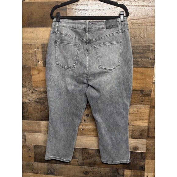 Judy Blue Womens Grey Skinny Fit Capri Jeans High Rise Button Fly 16W JB78110 GR - Picture 7 of 8